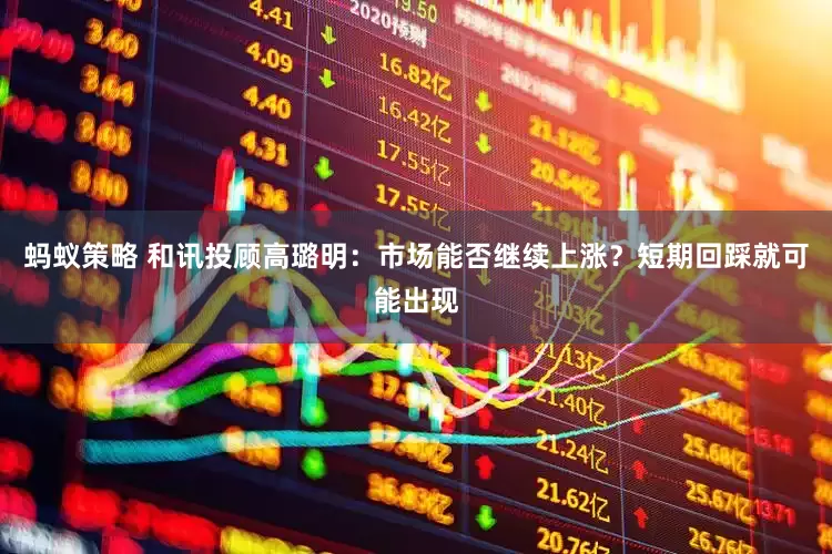 蚂蚁策略 和讯投顾高璐明：市场能否继续上涨？短期回踩就可能出现