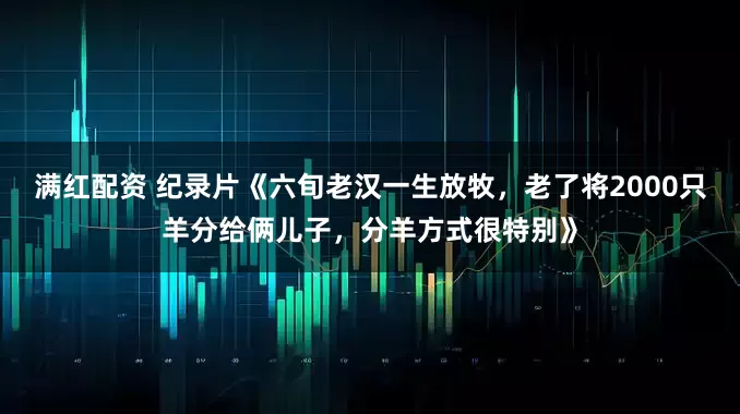 满红配资 纪录片《六旬老汉一生放牧，老了将2000只羊分给俩儿子，分羊方式很特别》