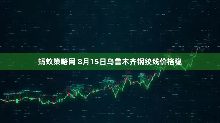 蚂蚁策略网 8月15日乌鲁木齐钢绞线价格稳