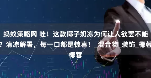 蚂蚁策略网 哇！这款椰子奶冻为何让人欲罢不能？清凉解暑，每一口都是惊喜！_混合物_装饰_椰蓉